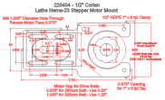 Lathe Stepper Motor Mount Dimensions