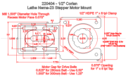 Lathe Stepper Motor Mount Dimensions